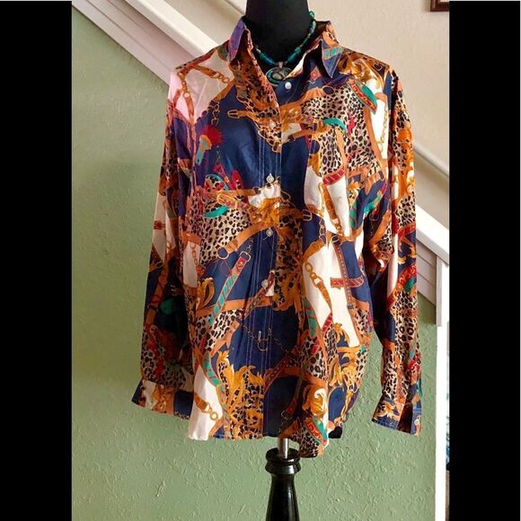 Beautiful vintage silk blouse by Details Express in m - Picture 1 of 4